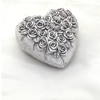 Coeur roses 15cm